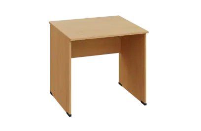 EPL 28 - 8 stůl kancelářský, dřevěná podnož, deska 25 mm, široký 800 mm, javor horský